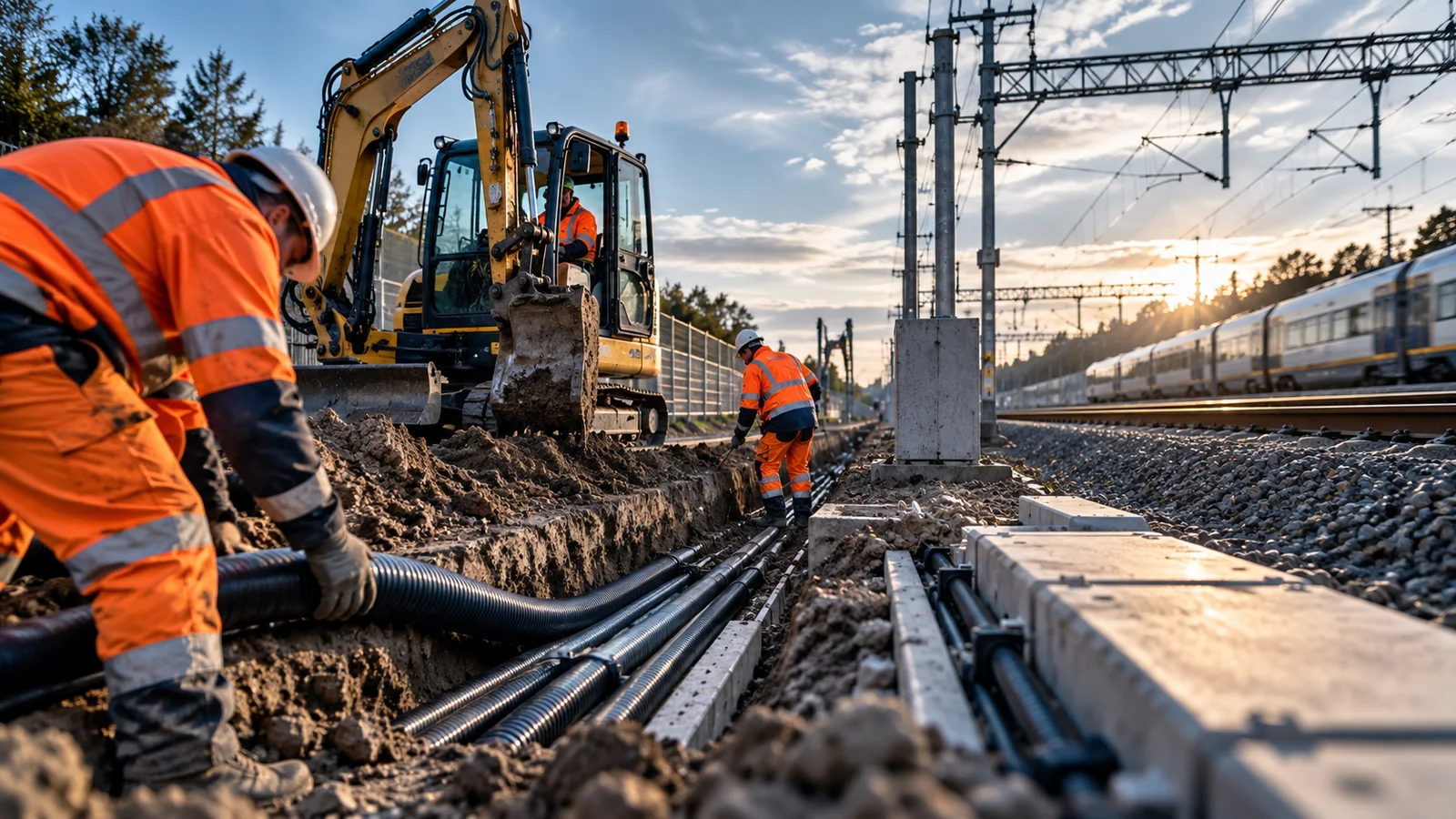 Prace infrastrukturalne przy linii kolejowej